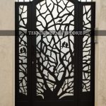 Lazer kesim ağaç motifli bahçe kapısı Kod: BC-122